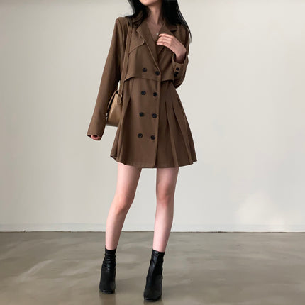 High Quality Suit Collar Slim Dress