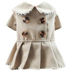 Button Dress Khaki / L