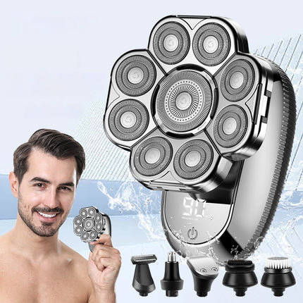 Men's Digital Display Net Multifunctional Electric Shaver