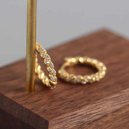 Women's Korean-style Diamond-embedded Gold-plated Ins Internet-famous Versatile Earrings