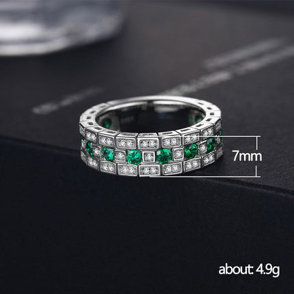 Retro Full-Crystal Wide Style Unisex Ring
