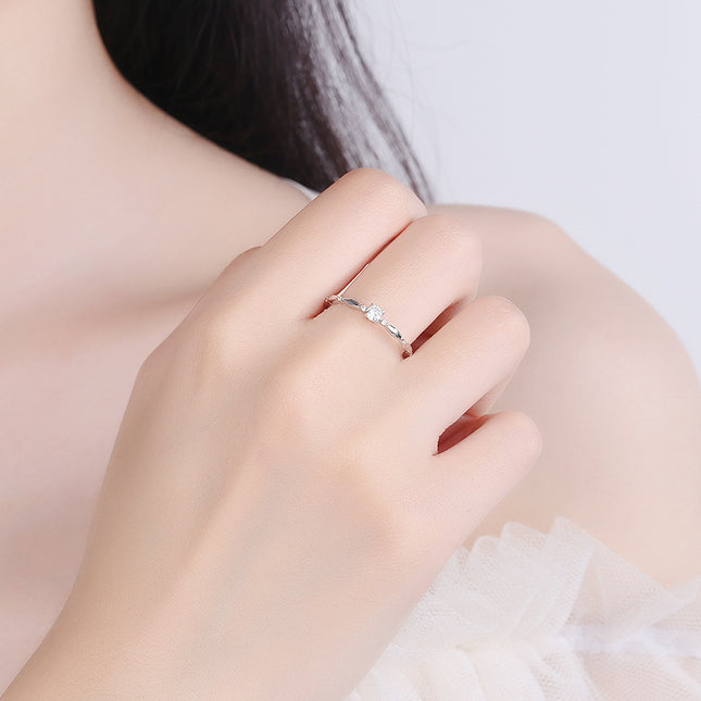 Moissanite Mode Diamant Trou Ring