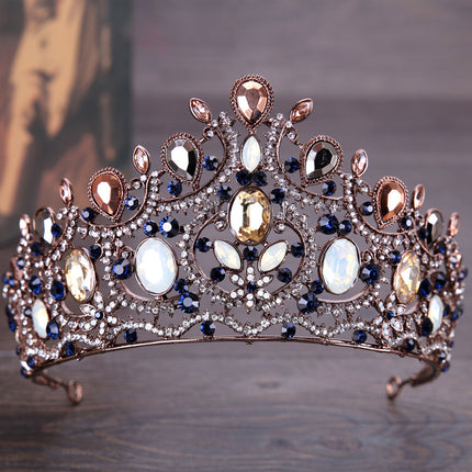 Vintage Elegante Saffier En Diamant Bruidskroon Tiara