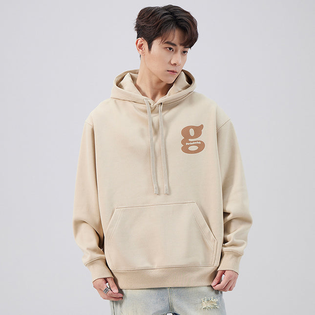 Printed Pullover Hooded Long Sleeves Men's Sweater