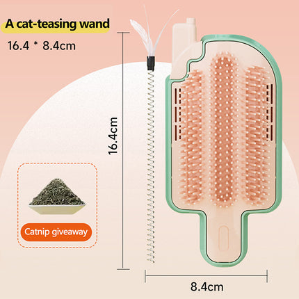 New Ice Cream Shape Cat Rubbing Itch Artifacts Corner Hair Rubbers Cat Self Hi Toys Mint Ball Feather Pet Cat Toys Pet Supplies