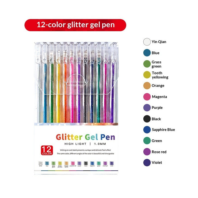 Bullet Journaling Pen With Colorful Glitter Gel Ink