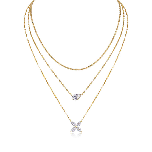 Peervormige Inlegsel Van Topgehalte Moissanite, Luuks En Modieus, Minimalistiese Tendens Juweliersware, Silwer Hanger Halssnoer, Kraagketting, S925 Silwer Ge-elektroplateer Met Goud