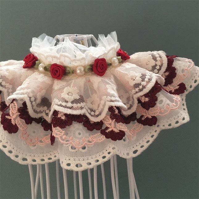 Cotton Lace Adjustable Bib Vip Bow