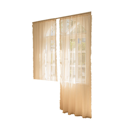 Houtkleur Kant Sitkamer Slaapkamer Vensterskerm