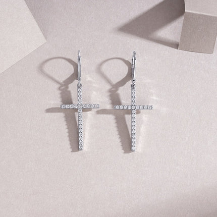Top-quality Moissanite Luxury And Fashionable Light Luxury Jewelry Silver Stud Earrings S925 Silver Plated Platinum