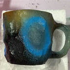 Blue A / 10cm High / Flat mouthed inner liner