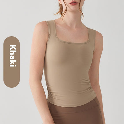 Long Yoga Vest Women's One-piece Fixed Cup Outer Wear Sling