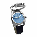 Blue leather strap