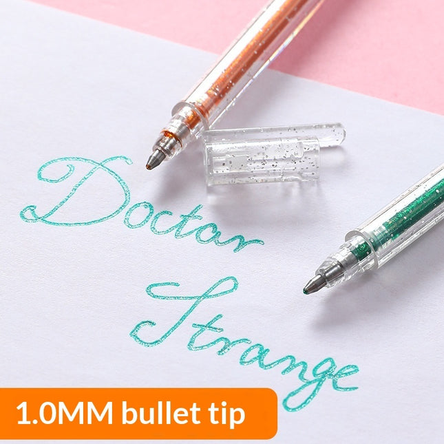 Bullet Journaling Pen With Colorful Glitter Gel Ink