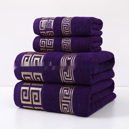Wye Satyn Jacquard Strand Katoen Badhanddoek