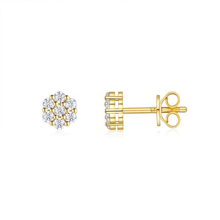 Top-gehalte Moissanite Luukse En Modieuse Ligte Luukse Juweliersware Silwer Steekoorbelle S925 Silwer Elektroplateer Goud