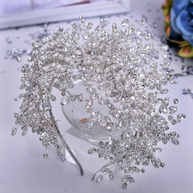 Nuwe Swaar Handgemaakte Rhinestone Ys- en Sneeukoningin Troukroon