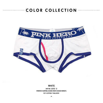 Beach Holiday Series Cartoon Printing U-bag Men's Flat Underpants