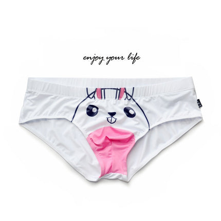 Low Waist Thin Polyester Breathable Cartoon Animal Printed Briefs