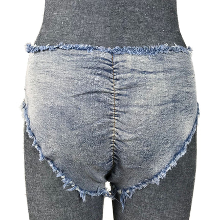 Women's Fashion Denim Bikini Split Swimsuit Set