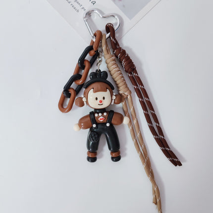New Woven Rope Bag Pendant Dog Keychain