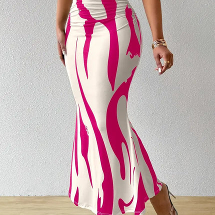 European And American Zebra Pattern Slimming Dress