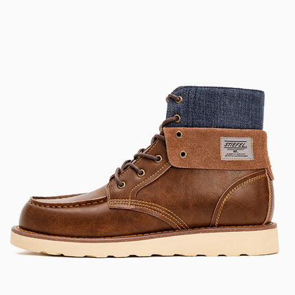 Lapel Vintage Work Boots Men's Boots Winter British Style