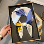 Blue And Yellow Stripes / 70X70cm