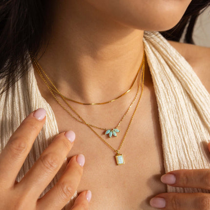 Oulike Blom- en Skoenlapperhangertjie-ketting