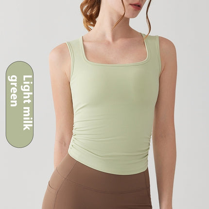 Long Yoga Vest Women's One-piece Fixed Cup Outer Wear Sling