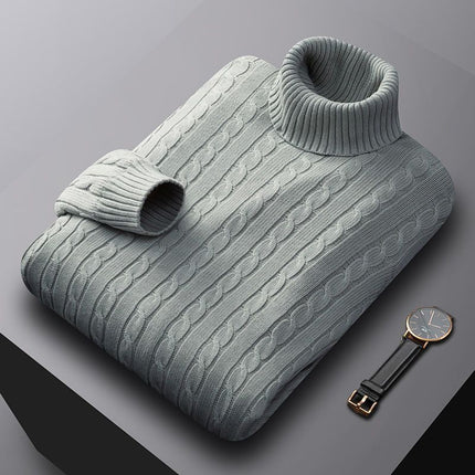 Men's Turtleneck Sweater Fleece-lined Thickened