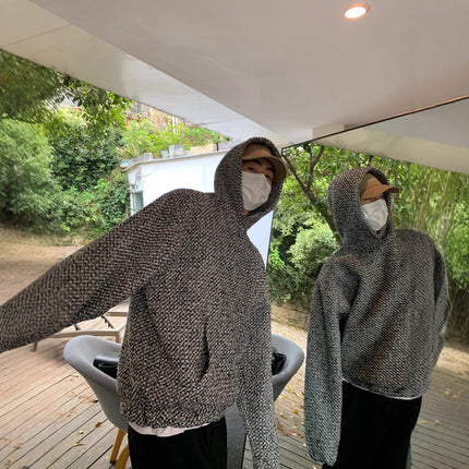 Men's Spring And Autumn Tweed Loose Pullover All-matching Long Sleeve