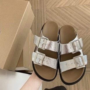 Informele Somerdrag vir Vroue Birkenstock-skoene Gordelgesp-halfpantoffels