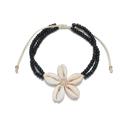Boheemse Styl Natuurlike Skulp Enkelarmband Vir Vakansievoorkoms