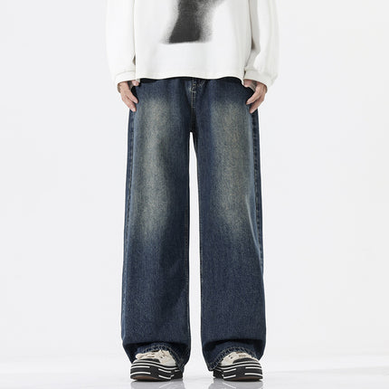 Trend Half Elastic Waist Jeans For Men