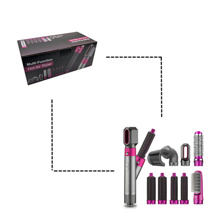 Haarkam 8-in-1 Anti-vervorming Krultang