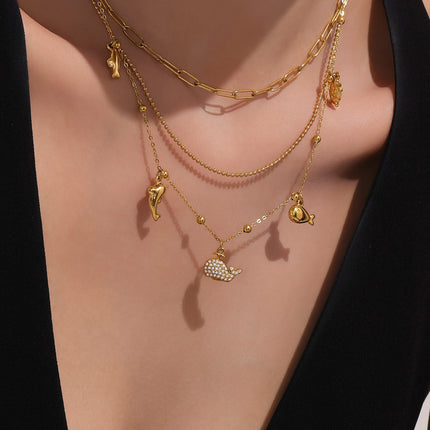 Ferris Wheel Stainless Steel DIY Zircon Necklace Fashionable All-Match Personalized