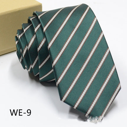 6CM Trendy Men's 1960 Needle Fine Made Nano Waterproof Tie