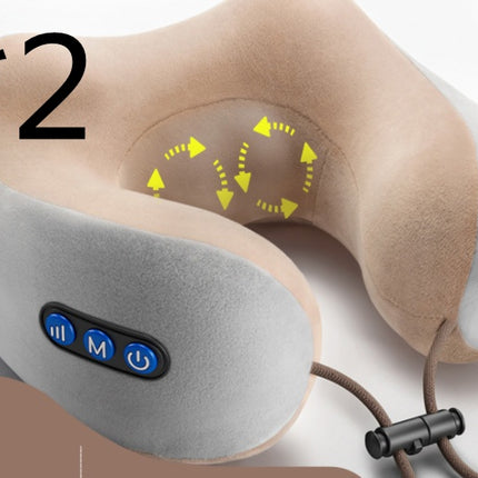 Gold U-type Massage Pillow Multi-function Shoulder Cervical Car Neck Guard