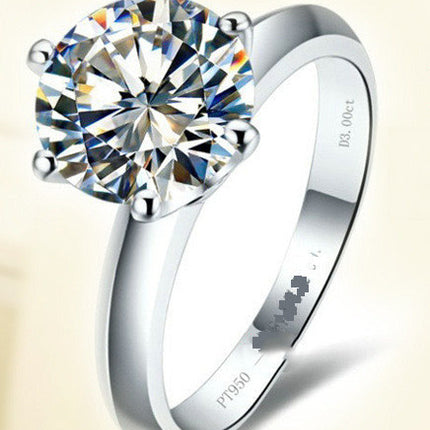 925 Silwer Vergulde Sesklou-ring Met Mossaniet Vroulike T Koolstof Diamant