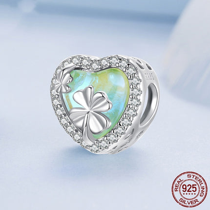 Liefde Klawer S925 Silwer Krale Selfdoen Ornament Bymiddels