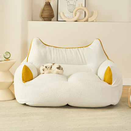 Effen Kleur Verwyderbare En Wasbare Teddie Haar Beanbag Oortreksel