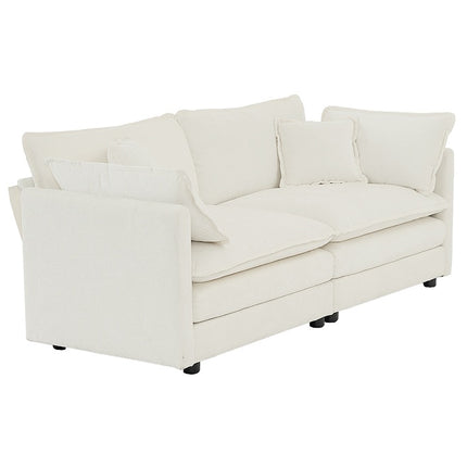 Moderne Stof Dubbelsitbank Met 4 Kussings