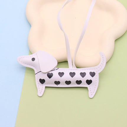 Leather Cartoon Spot Sausage Dog Hanging Leather