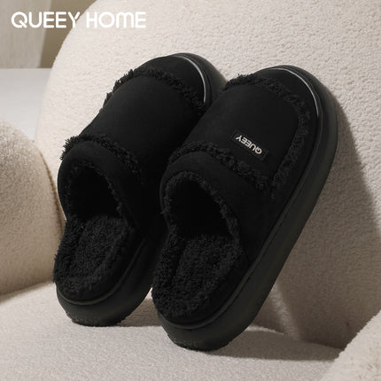 Vroue se Warm Glyvaste Suede Katoenpantoffels