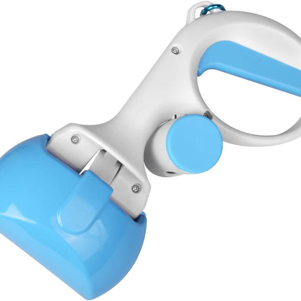 Pet Pooper Scooper For Dogs And Cats With Trash Bags Holder Non-Breakable High Strength Material Poop Scooper For Easy Grass And Gravel Pick Up Including A Roll Of Trash Bag