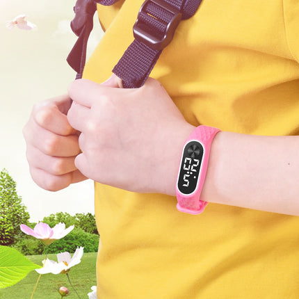 Silikoon Kinder LED Rooi-en-Wit Lig Horlosie