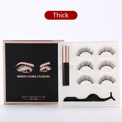 Magnetiese Oogomlyner Wimperstel Natuurlike Dik Magneet Vals
