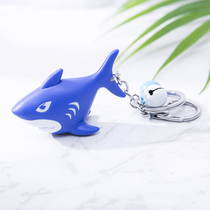 Shark LED Light And Sound Keychain Birthday Gift Couple Phone Pendant