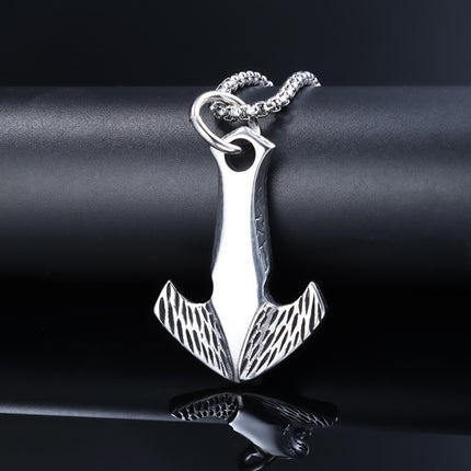 Retro-style Minimalist Anchor-shaped Titanium Steel Pendant Retro And Minimalist